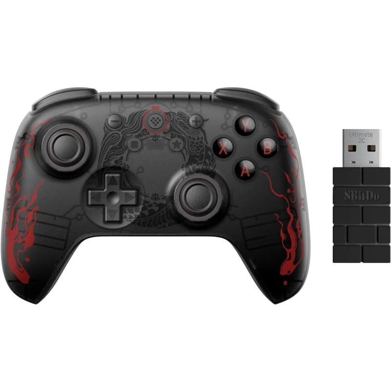 8Bitdo Ultimate 2C Kablosuz 2.4G Oyun Kolu PC Android Hall Effect Joystick Black Myth Wukong