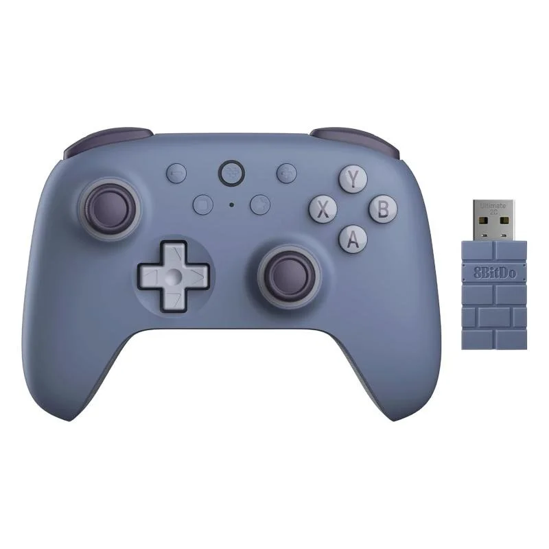 8Bitdo Ultimate 2C Kablosuz 2.4G Oyun Kolu PC Android Hall Effect Joystick Blueberry Koyu Mavi