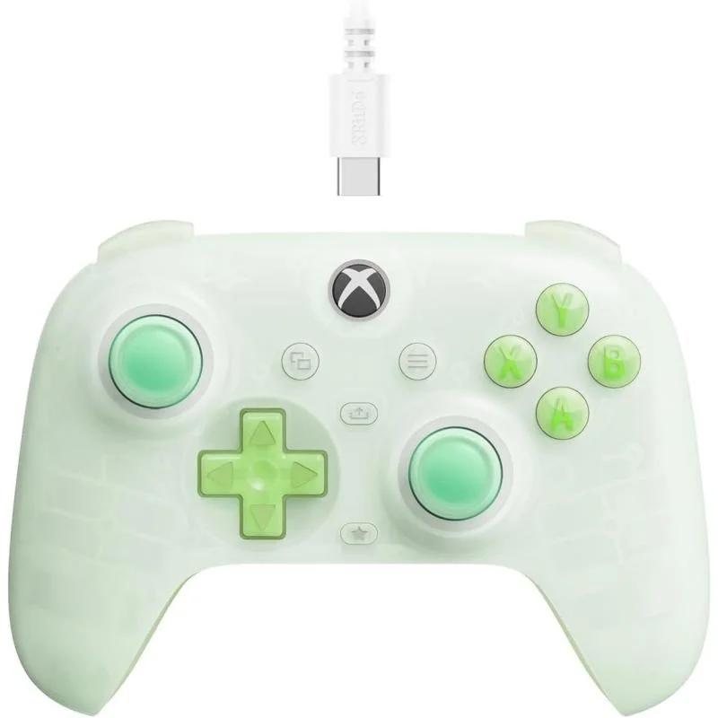 8BitDo Ultimate Mini Kablolu Hall Effect Controller Xbox Series X Series S - 0ne & Windows PC Transparan Yeşil