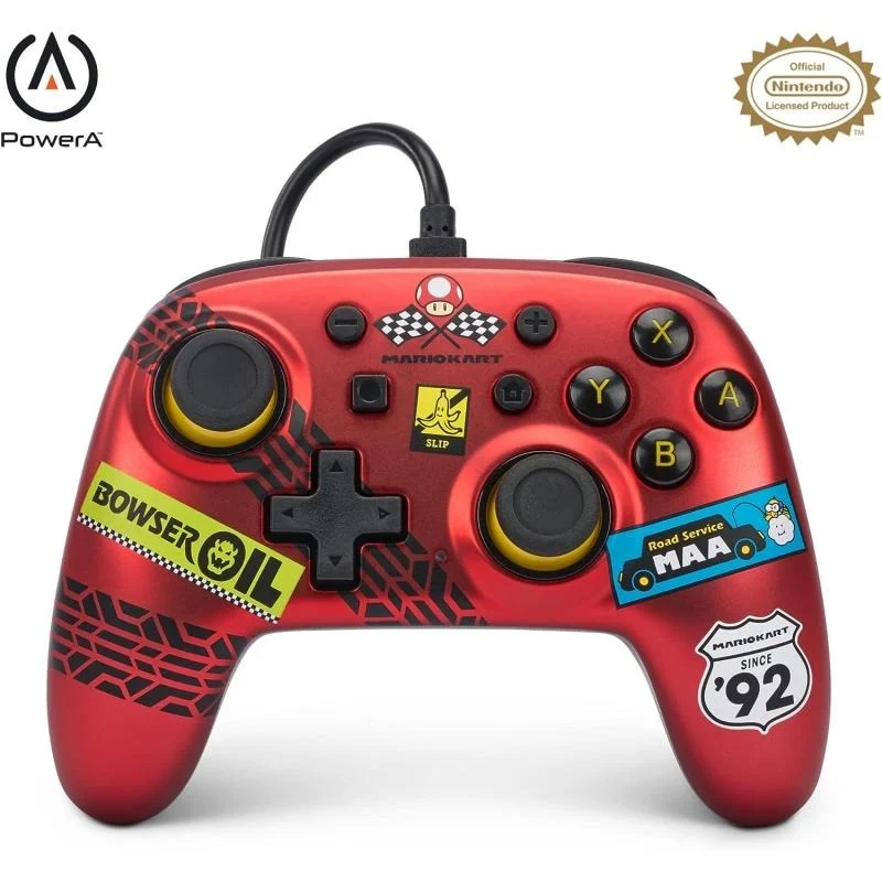 Nintendo Switch Kablolu Nano Oyun Kolu Lisanslı Mario Kart Red Edition PowerA
