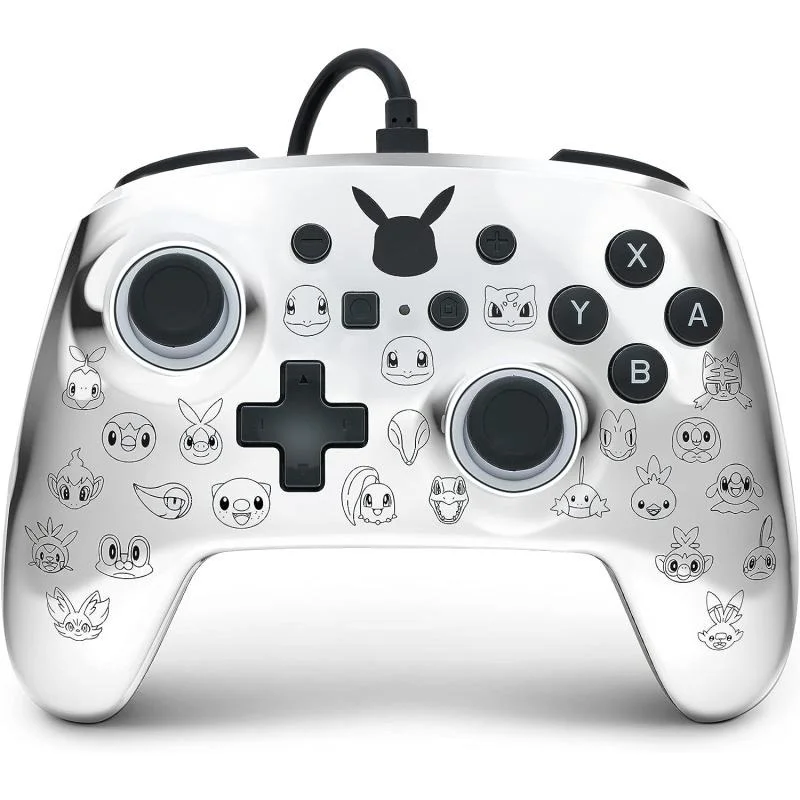 Nintendo Switch Kablolu Oyun Kolu Lisanslı Pikachu Black & Silver PowerA