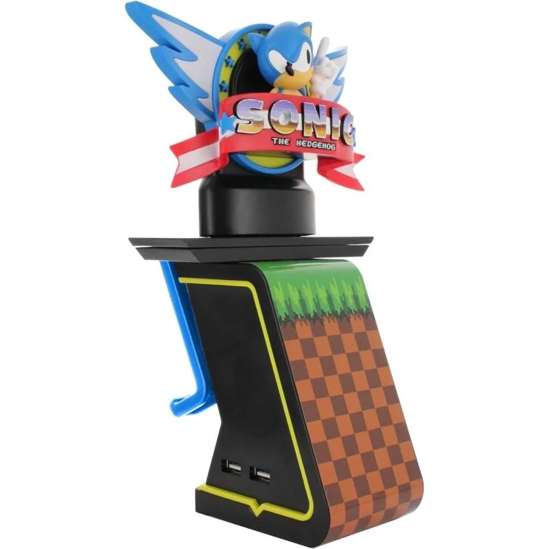 Sonic the Hedgehog Işıklı Stand Dualsense Dualshock Oyun Kolu Tutucu Telefon Uyumlu Cable Guys Lisanslı Orijinal