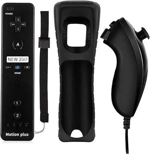Wii Remote Controller Motion Pluslı ve Nunchuck 2in1 Siyah